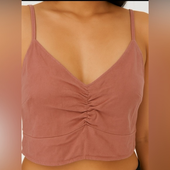 Abercrombie & Fitch Cropped Cami Tank Top Women’s Small Pink - Picture 1 of 8
